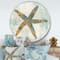 Designart - Coastal Pastel seashells III - Nautical & Coastal Metal Circle Wall Art